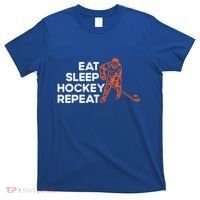 Eat Sleep Hockey Repeat Ice Hockey Lovers Players Funny Gift T-Shirt thumb 0