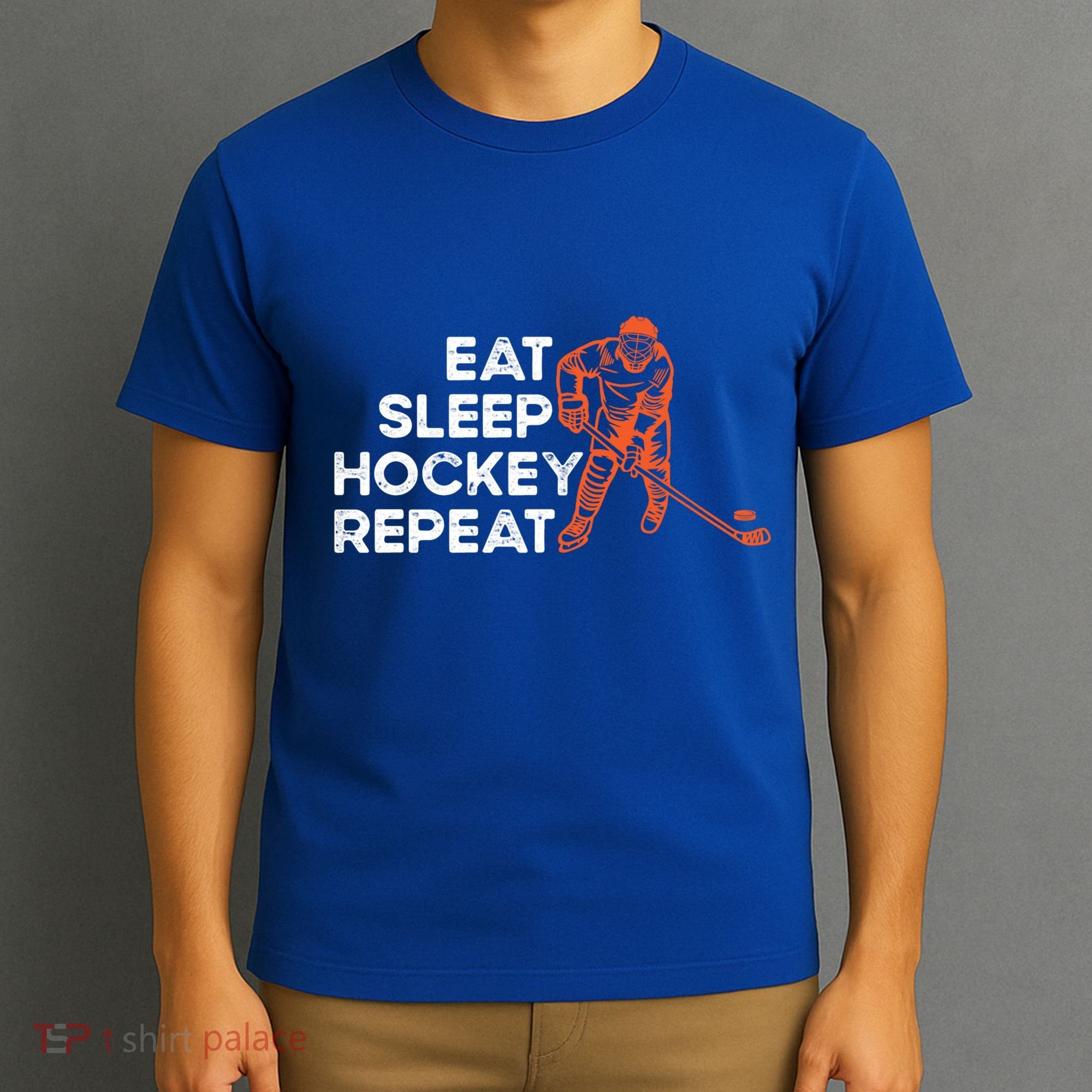 Eat Sleep Hockey Repeat Ice Hockey Lovers Players Funny Gift T-Shirt