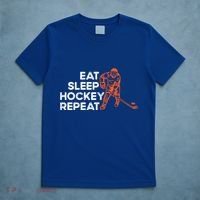 Eat Sleep Hockey Repeat Ice Hockey Lovers Players Funny Gift T-Shirt thumb 5