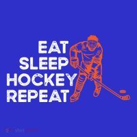 Eat Sleep Hockey Repeat Ice Hockey Lovers Players Funny Gift T-Shirt thumb 7