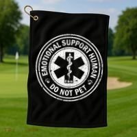 Emotional Support Human Do Not Pet Golf Towel thumb 1