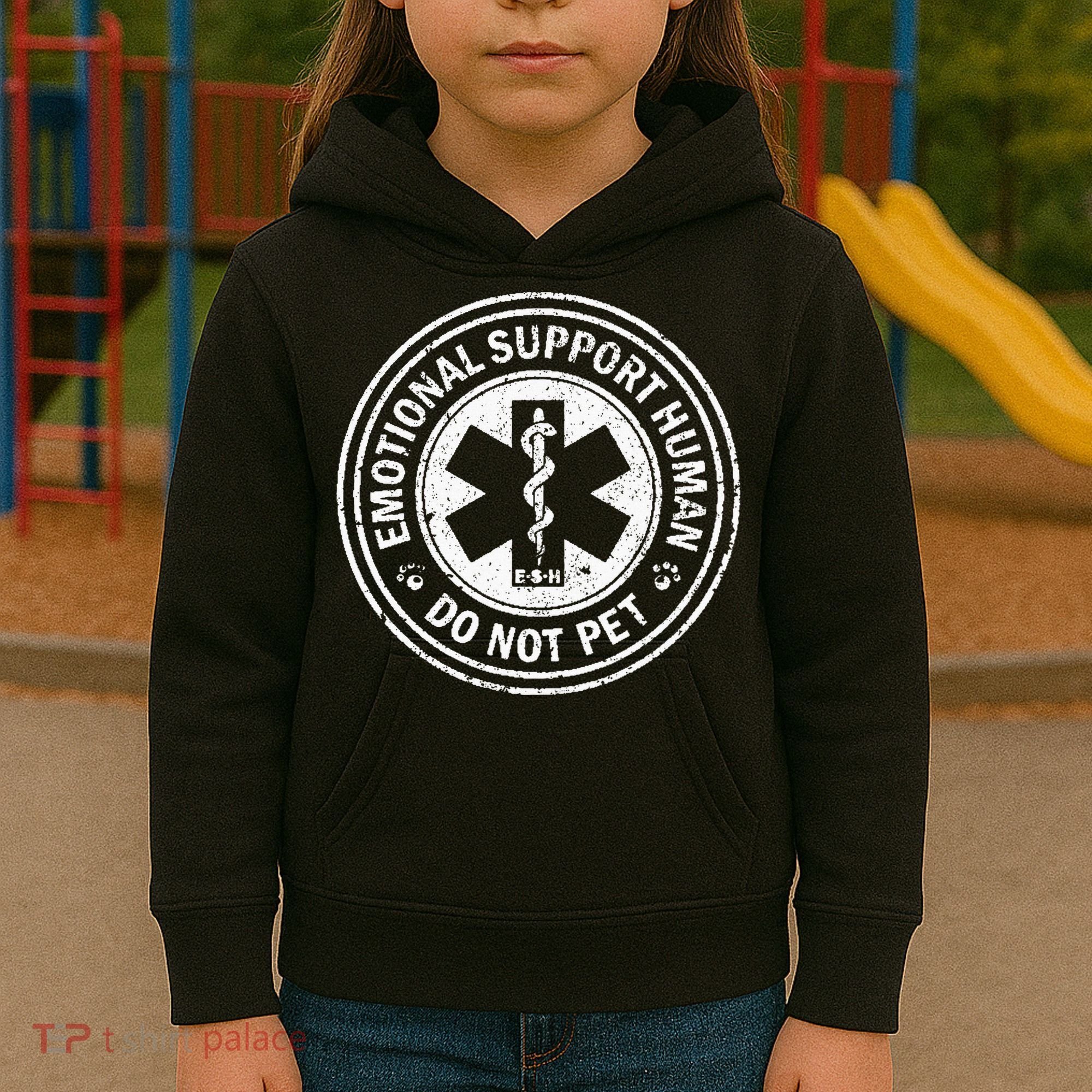 Emotional Support Human Do Not Pet Kids Hoodie