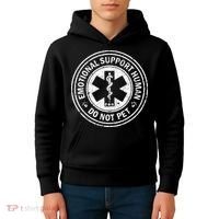 Emotional Support Human Do Not Pet Kids Hoodie thumb 4