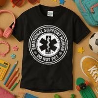 Emotional Support Human Do Not Pet Kids T-Shirt thumb 3