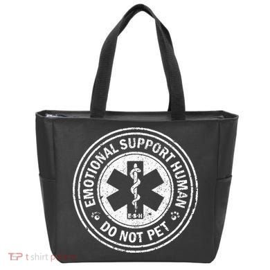 Emotional Support Human Do Not Pet Tote Bag