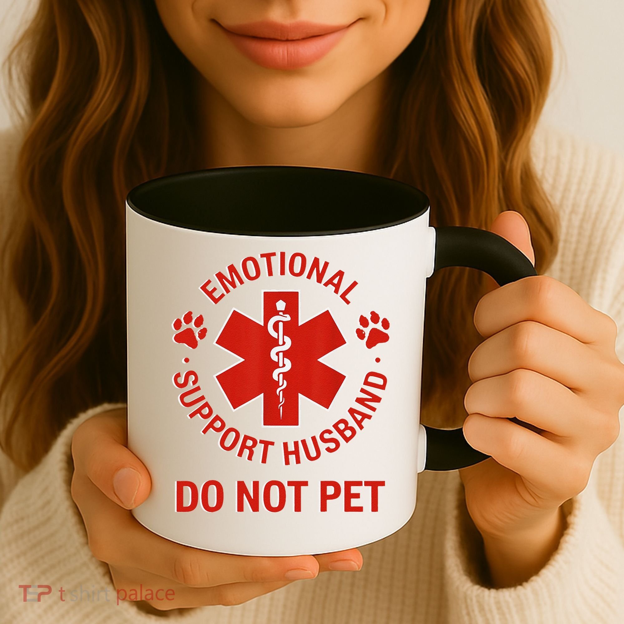 Emotional Support Husband Do Not Pet Coffee Mug