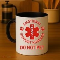 Emotional Support Husband Do Not Pet Coffee Mug thumb 4