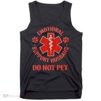 Emotional Support Husband Do Not Pet Tank Top thumb 0