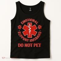 Emotional Support Husband Do Not Pet Tank Top thumb 2