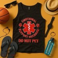 Emotional Support Husband Do Not Pet Tank Top thumb 4