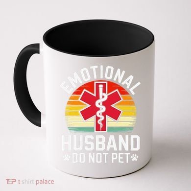 Emotional Support Husband Do Not Pet Funny Husband Vintage Coffee Mug