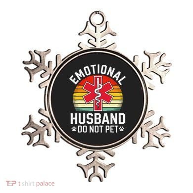 Emotional Support Husband Do Not Pet Funny Husband Vintage Ornament