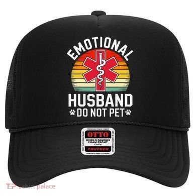 Emotional Support Husband Do Not Pet Funny Husband Vintage Hat