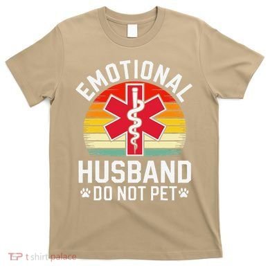 Emotional Support Husband Do Not Pet Funny Husband Vintage T-Shirt