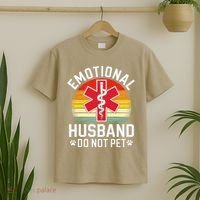 Emotional Support Husband Do Not Pet Funny Husband Vintage T-Shirt thumb 2