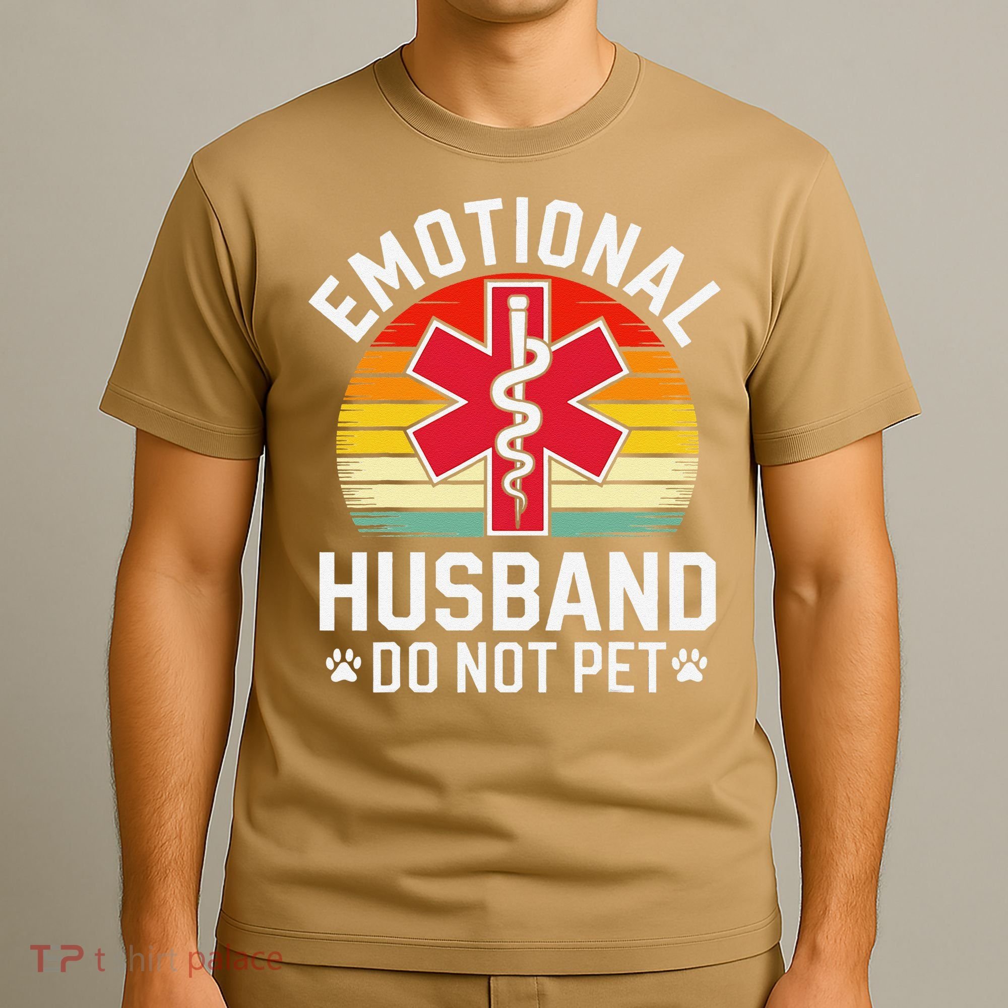 Emotional Support Husband Do Not Pet Funny Husband Vintage T-Shirt