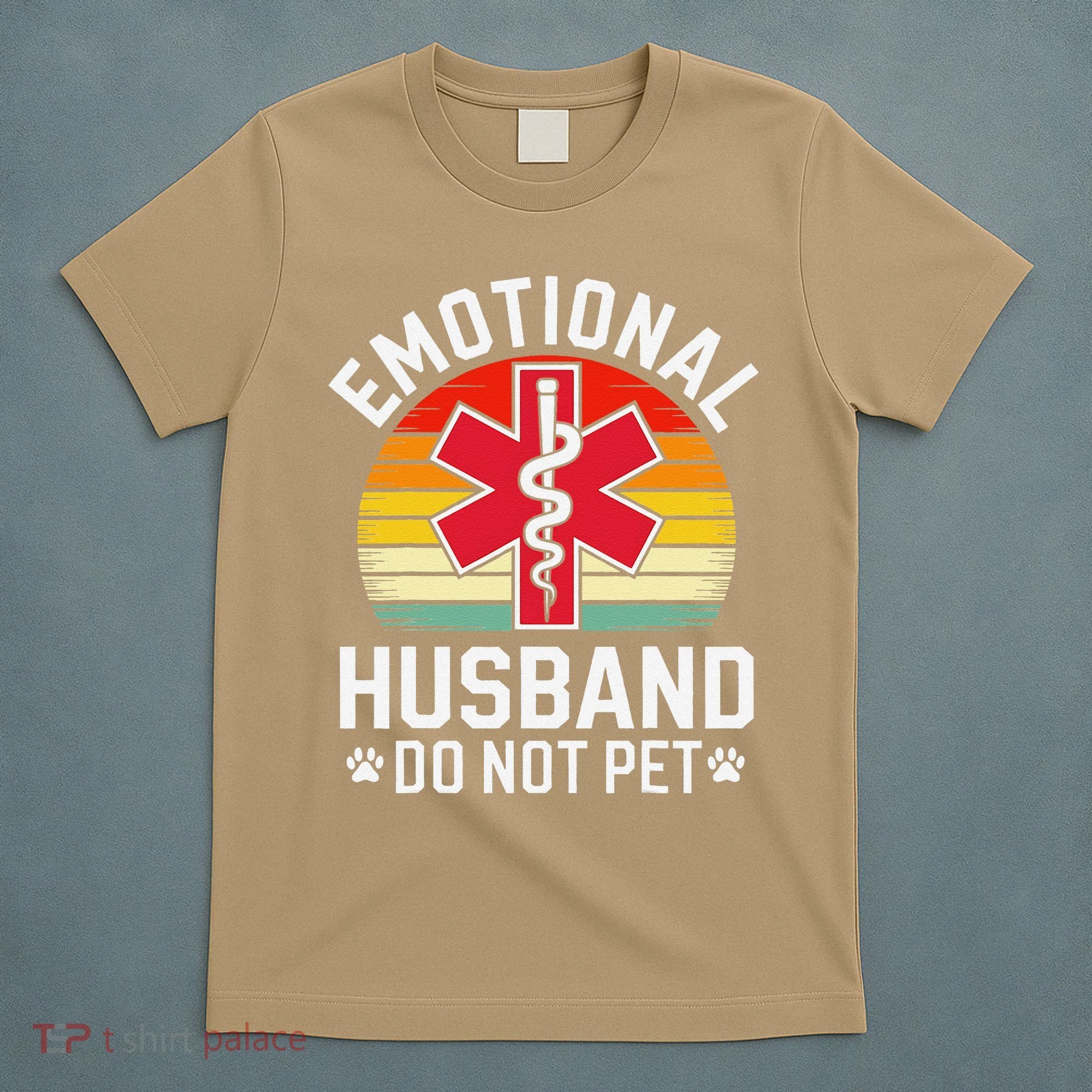Emotional Support Husband Do Not Pet Funny Husband Vintage T-Shirt