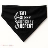 Eat Sleep Hockey Repeat USA-Made Doggie Bandana thumb 0
