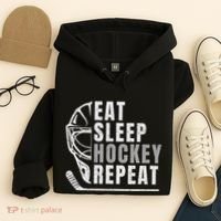Eat Sleep Hockey Repeat Hoodie thumb 4