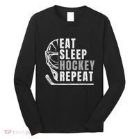 Eat Sleep Hockey Repeat Long Sleeve Shirt thumb 0