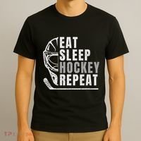 Eat Sleep Hockey Repeat T-Shirt thumb 3