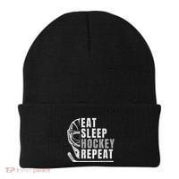 Eat Sleep Hockey Repeat Beanie thumb 0