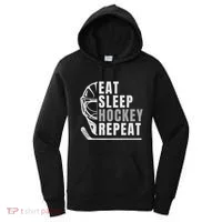 Eat Sleep Hockey Repeat Women's Hoodie thumb 0