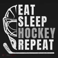 Eat Sleep Hockey Repeat Women's Hoodie thumb 2