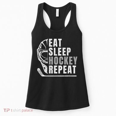 Eat Sleep Hockey Repeat Women's Tank Top