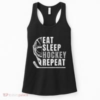 Eat Sleep Hockey Repeat Women's Tank Top thumb 0