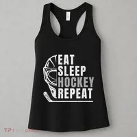 Eat Sleep Hockey Repeat Women's Tank Top thumb 3