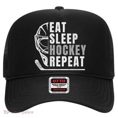 Eat Sleep Hockey Repeat Hat