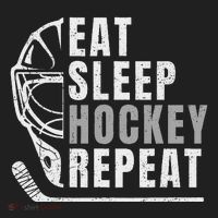 Eat Sleep Hockey Repeat Golf Towel thumb 3