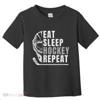 Eat Sleep Hockey Repeat Toddler T-Shirt thumb 0