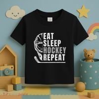Eat Sleep Hockey Repeat Toddler T-Shirt thumb 3