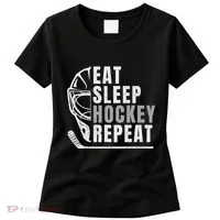 Eat Sleep Hockey Repeat Women's T-Shirt thumb 0