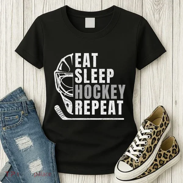 Eat Sleep Hockey Repeat Women's T-Shirt