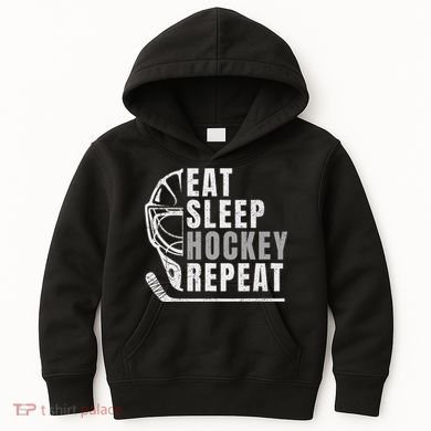 Eat Sleep Hockey Repeat Kids Hoodie