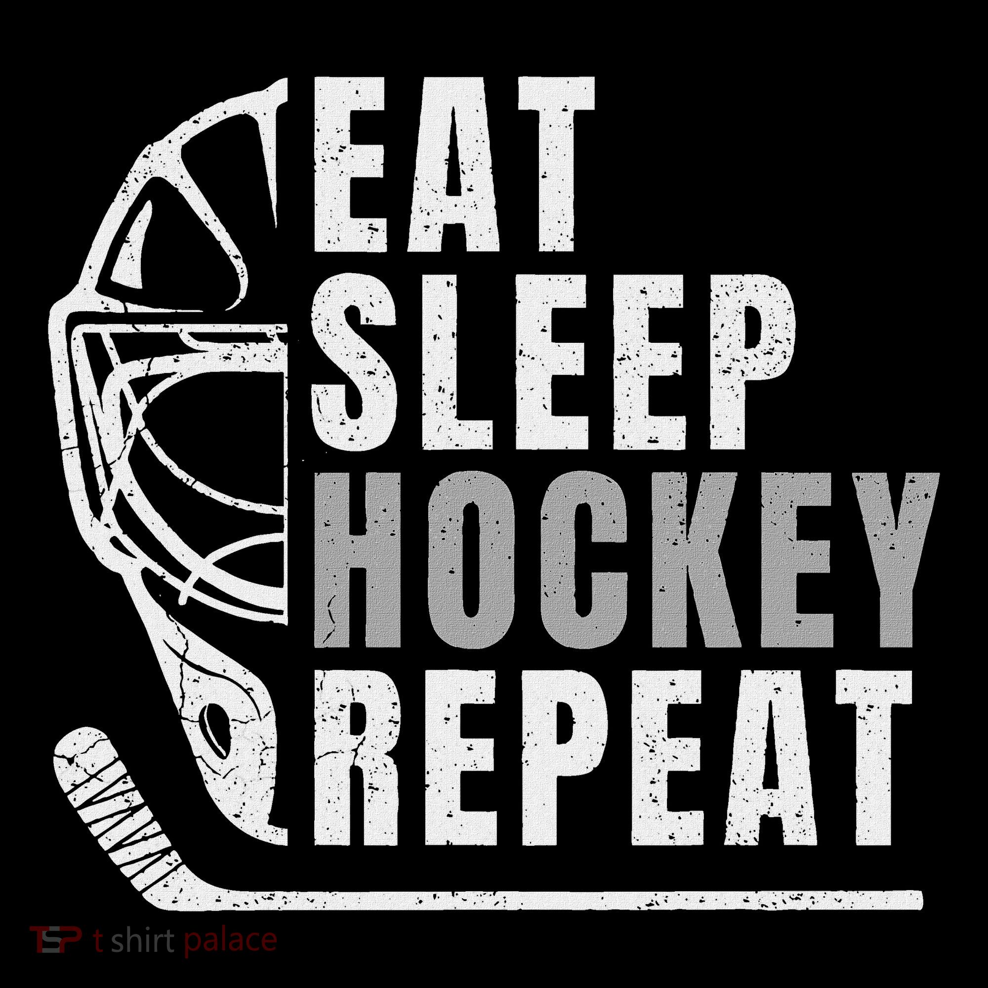 Eat Sleep Hockey Repeat Kids Long Sleeve Shirt