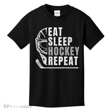 Eat Sleep Hockey Repeat Kids T-Shirt