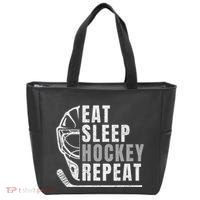 Eat Sleep Hockey Repeat Tote Bag thumb 0