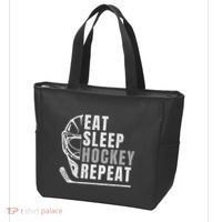 Eat Sleep Hockey Repeat Tote Bag thumb 3