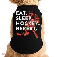 Eat Sleep Hockey Repeat Gift TShirt Doggie Tank thumb 0