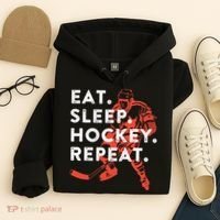Eat Sleep Hockey Repeat Gift TShirt Hoodie thumb 4