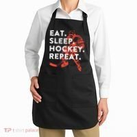 Eat Sleep Hockey Repeat Gift TShirt Apron thumb 2