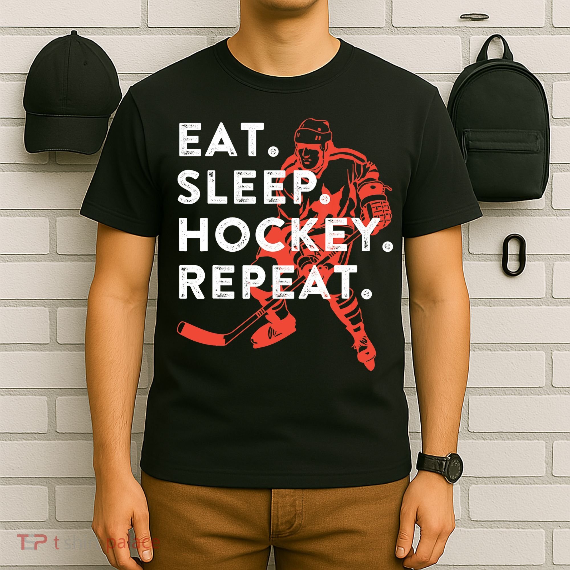 Eat Sleep Hockey Repeat Gift TShirt T-Shirt