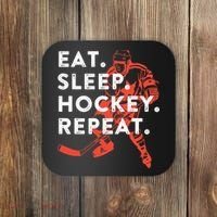 Eat Sleep Hockey Repeat Gift TShirt Coaster thumb 0