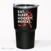 Eat Sleep Hockey Repeat Gift TShirt Tumbler thumb 0