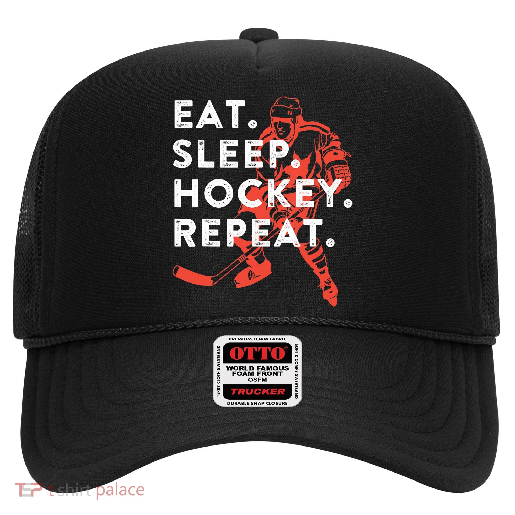 Eat Sleep Hockey Repeat Gift TShirt Hat
