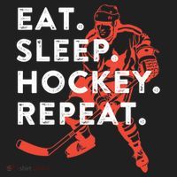 Eat Sleep Hockey Repeat Gift TShirt Hat thumb 2